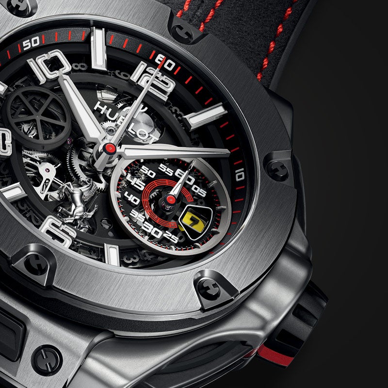 Hublot x Ferrari watch closeup
