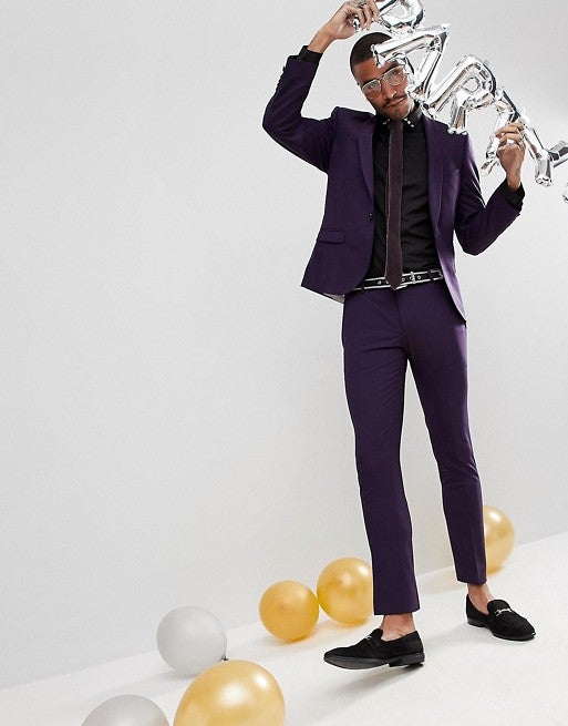 Asos Noose and Monkey Super Skinny Wool Suit in Ultra Violet Pantone / SWAGGER Magazine