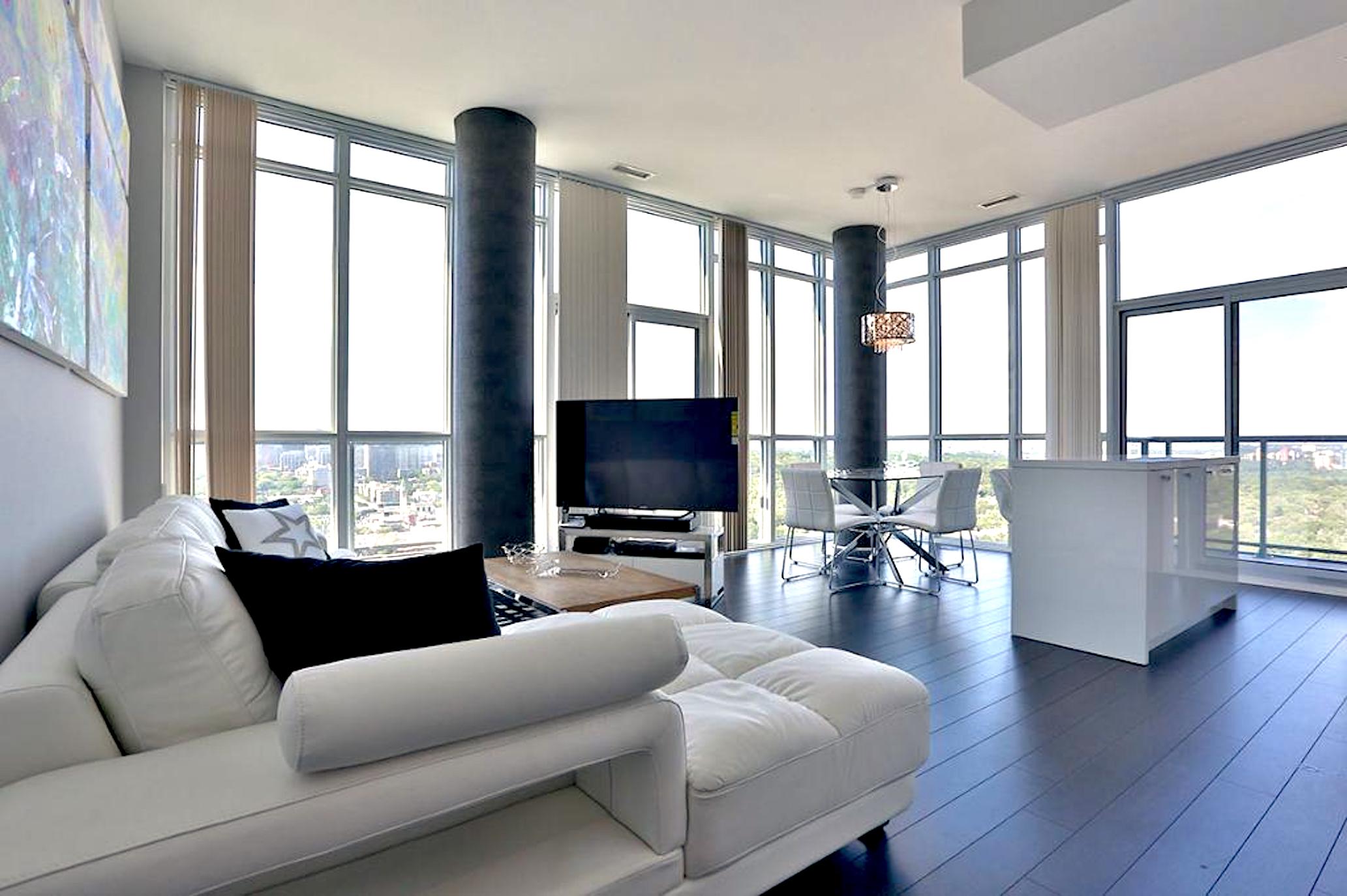 Toronto Luxury Suites Living Room Corporste Business Long Term Rental