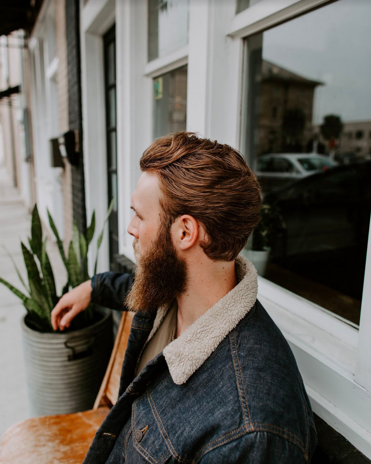 How to control wavy hair flat or slicked during awkward stage