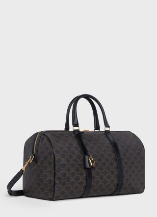 Celine Medium Travel Bag In Triomphe Canvas And Calfskin - SWAGGER Magazine