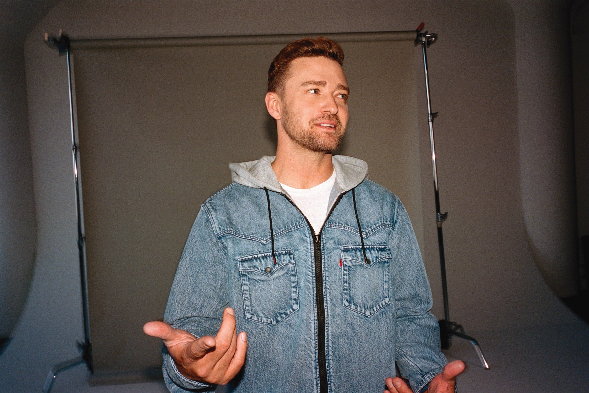 当店オススメ Justin Timberlake Fresh Leaves Sherpa Gジャン/デニムジャケット