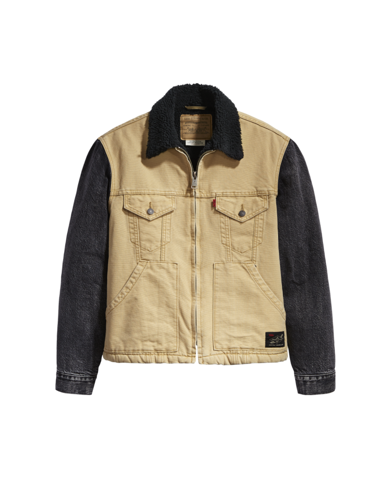 justin timberlake canvas trucker jacket