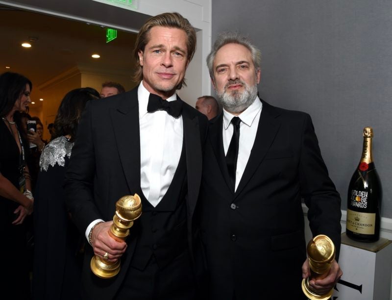 Brad Pitt Sam Mendes Golden Globes 2020 Moet Chandon