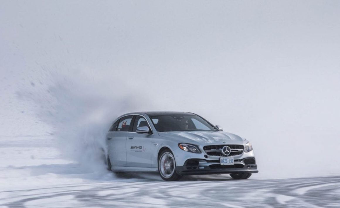 Mercedes Benz AMG Winter Sporting Driving Academy Drifting in Gimli Manitoba - Swagger