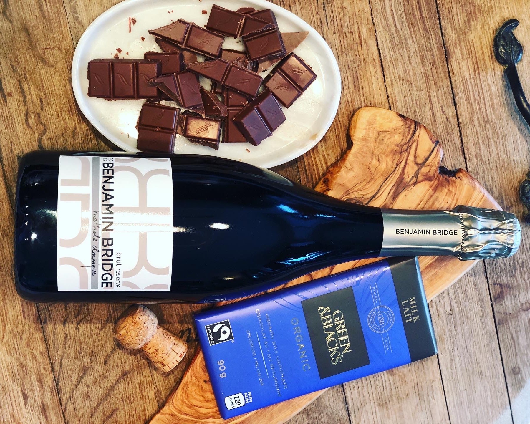 Valentines Day Chocolate and Wine