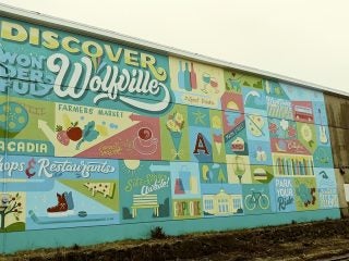 A wonderful mural in the heart of Wolfville